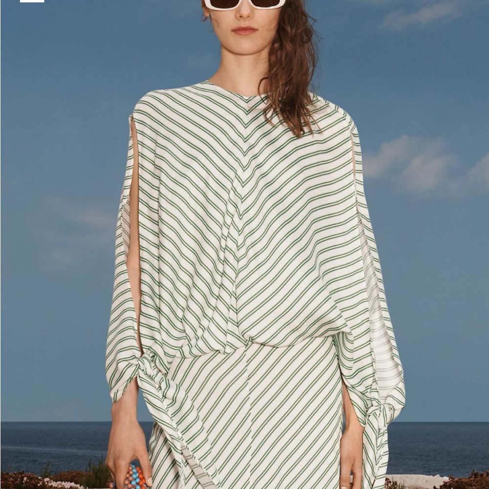 Zara Women’s Special Edition Striped Dress with Ties, NWT